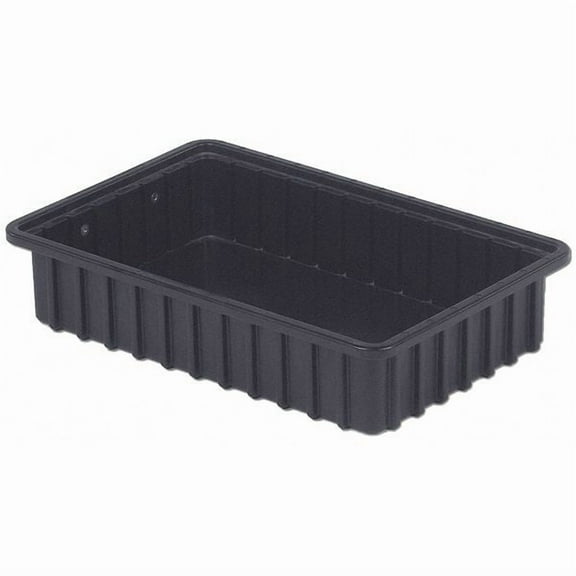 Lewisbins Polyethylene, Divider Box, Black, 16 1/2 in L, 3 1/2 in H DC2035-XL