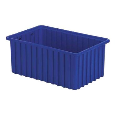 LEWISBins+ Polyethylene Containers - 24x14x8 Inch Blue Storage Bins, Lot Of 5