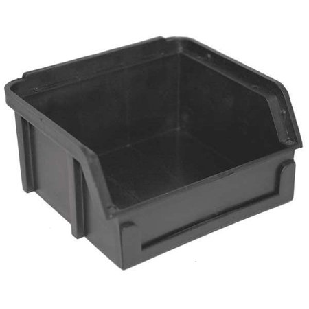 Plastic ESD Conductive Stack & Hang Bin, Black, 3 1/2 in L, 2 in H
