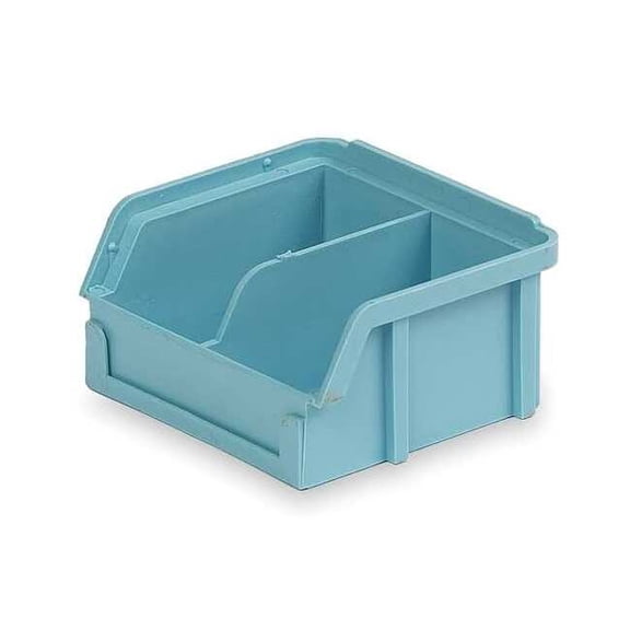 Hang & Stack Storage Bin, Plastic, Light Blue, 2 in H, 4 in W, 3 1/2 in L