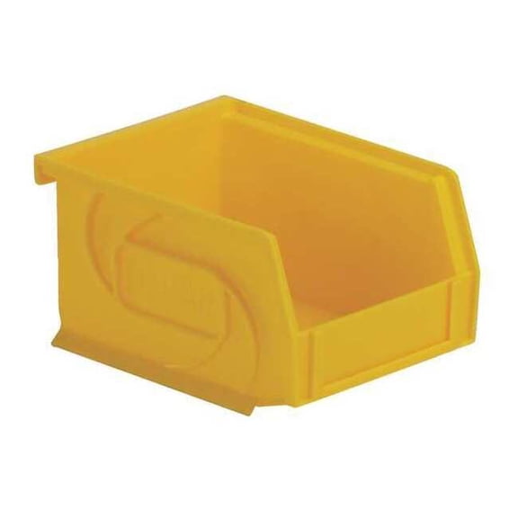 Hang & Stack Storage Bin, Plastic, Yellow, 3 in H, 4 1/8 in W, 5 3/8 in L
