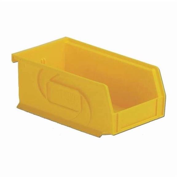 Hang & Stack Storage Bin, Plastic, Yellow, 3 in H, 4 1/8 in W, 7 3/8 in L PB74-3 Yellow