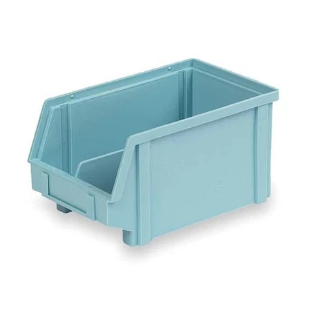 Lewisbins Pb30-X Lt Blue Hang & Stack Storage Bin, Plastic, Light Blue, 5 In H,