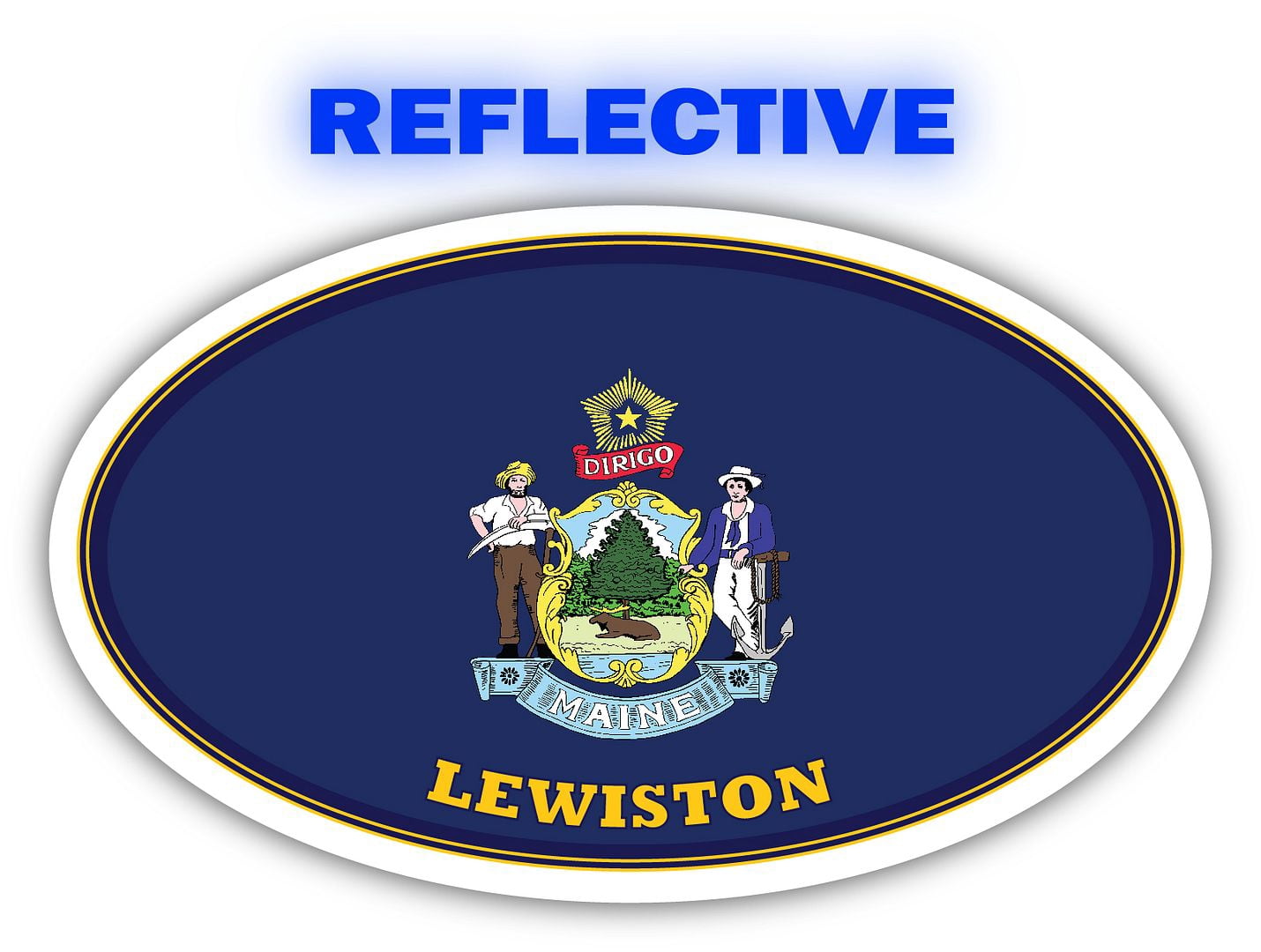 Kittery, Maine Oval Car Sticker / Decal - 6" X 3.5", Durable Vinyl, USA Made 2 thumbnail image