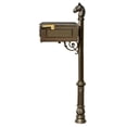 thumbnail image 1 of Lewiston LM-701-LPST-BZ Mailbox System with Post Ornate Base & Horsehead Finial, Bronze, 1 of 1
