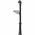 thumbnail image 1 of Lewiston Equine post system with E1 Economy mailbox, mounting plate, ornate base and horsehead finial , Black, 1 of 1