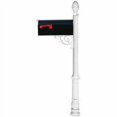 thumbnail image 1 of Lewiston post system with E1 Economy mailbox, mounting plate, ornate base and pineapple finial , White, 1 of 3