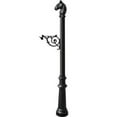 thumbnail image 1 of Lewiston LPST-801-BL Support Bracket Post System with Fluted Base & Horsehead Finial, Black, 1 of 1