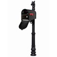 thumbnail image 1 of Lewiston Equine post system with E1 Economy mailbox and E1 Locking Insert, mounting plate, ornate base and horsehead finial , White - LPST-E1-LKIT-701-BLK, 1 of 1
