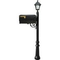 thumbnail image 1 of Lewiston LMC-800-SL-BL Mailbox Post System with Fluted Base & Bayview Solar Lamp & 3 Cast Plates, Black, 1 of 2