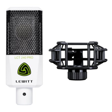 Lewitt LCT-240 Pro Condenser Mic Value Pack w/  Windscreen & Shockmount - White