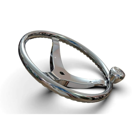 Lewmar 13.5" Powerboat Steering Wheel with PowerGrip Control Knob and 1/2" Nut