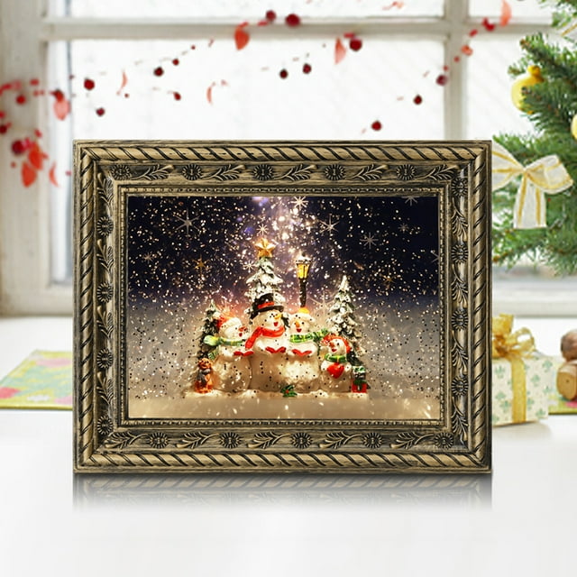 Lewondr Christmas Snow Globe,USB&Battery Operated Musical Snow Globes