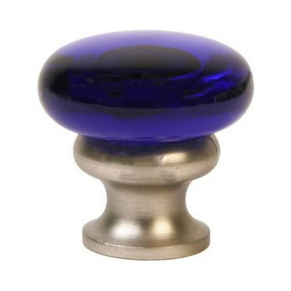 Lews Hardware 34-114Mug Mushroom Glass 1-1/4" Mushroom Cabinet Knob - Nickel