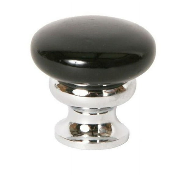 Lews Hardware 34-114Mum Mushroom Metal 1-1/4" Mushroom Cabinet Knob - Black