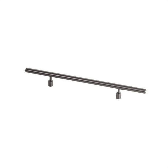 Lews Hardware 71-114 Black Stainless Steel Round Bar 6" Center To Center 10-1/2" Bar