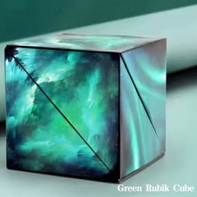 Lex 3D Magne Tic Magic Cube 72 Shapes Shifting Box Gift Puzzle Toys Green Over 3 Years Old