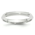 thumbnail image 1 of Lex & Lu 14k White Gold 3mm Half Round w/Edge Band Ring, 1 of 2