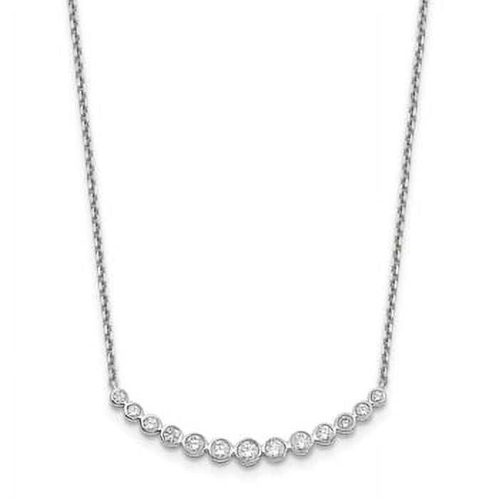 Lex & Lu 14k White Gold Diamond Necklace LAL2607 - Walmart.com