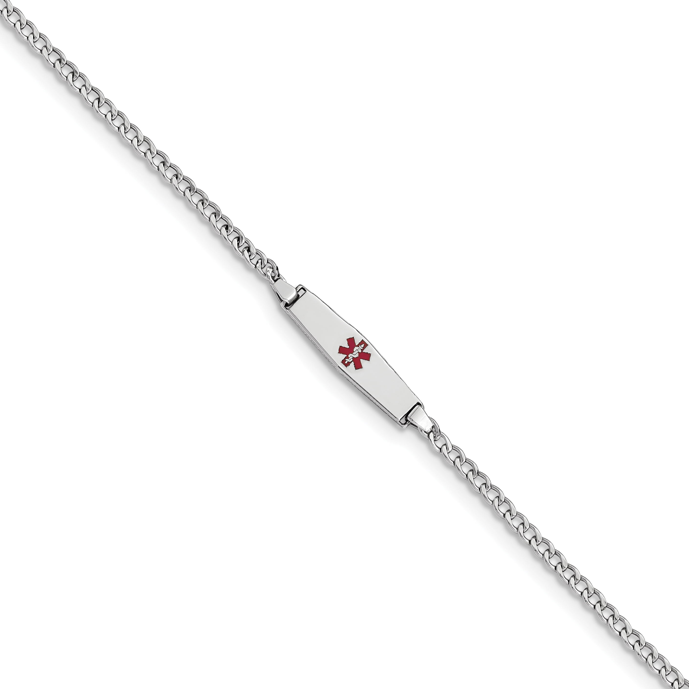 Lex & Lu 14k White Gold Diamond & Ruby Bracelet | 7 Inch, Box Clasp, 44 Stones, Rhodium Plated