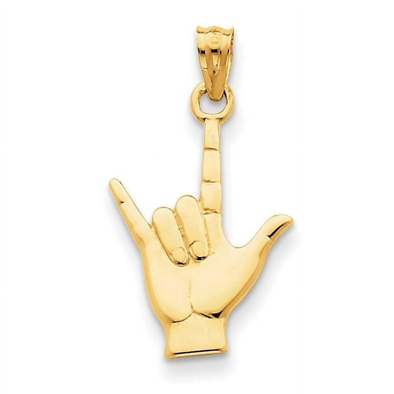 14k Gold Filled ASL Sign Language 'I Love You' Charm – Littlefield Lane