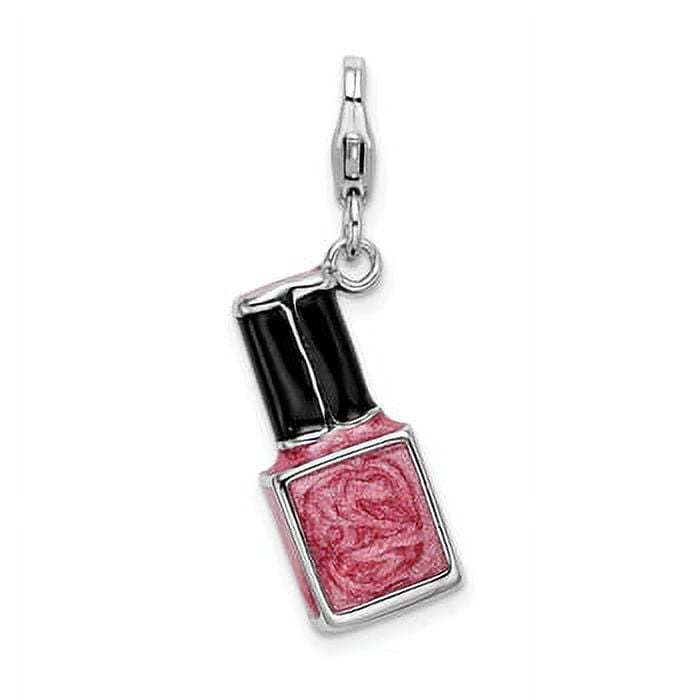 Nail Polish Bottle Charm Sterling Silver Nail Polish Bottle Charm Sterling Silver