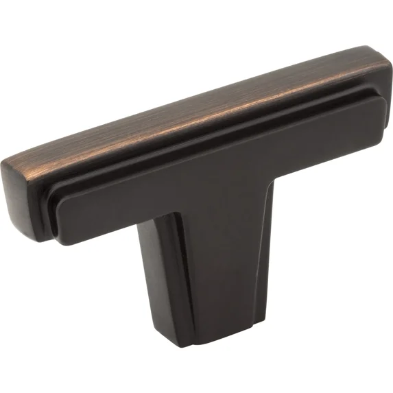 Lexa 2" Length Bar Knob, Brushed Oil Rubbed Bronze