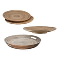 thumbnail image 1 of Lexa Bamboo 4 Piece Serving Tray & Plate Set, Black, 1 of 5