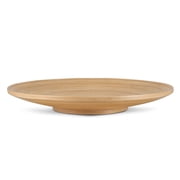 LEXA Bamboo Fruit Bowl 12 Large Round Wooden Plate for Coffee Table Decor & Charcuterie Board, Handcrafted Home Decor Tray or Platter - Single Bowl