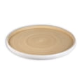 thumbnail image 1 of LEXA 15.7" Bamboo Round Serving Tray – Large Handcrafted Wooden Tray for Food, Ottoman, Coffee Table, Kitchen, Charcuterie, or Home Décor, White, 1 of 10