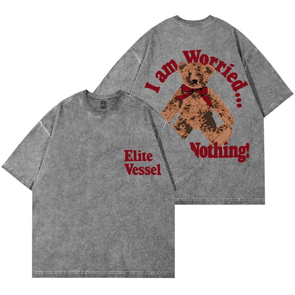 Lexa Gates Worried About Nothing Vintage Wash T-Shirts Women Men Fashion Cotton Short Sleeve Tee