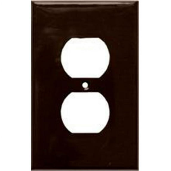 Lexan Wall Plates 1 Gang Midsize Duplex Receptacle Brown