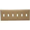 thumbnail image 1 of Lexan Wall Plates 6 Gang Toggle Switch Ivory, 1 of 1