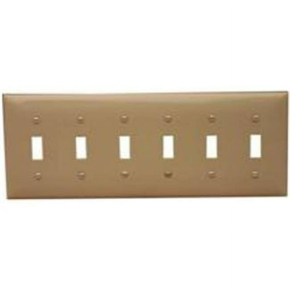 Lexan Wall Plates 6 Gang Toggle Switch Ivory