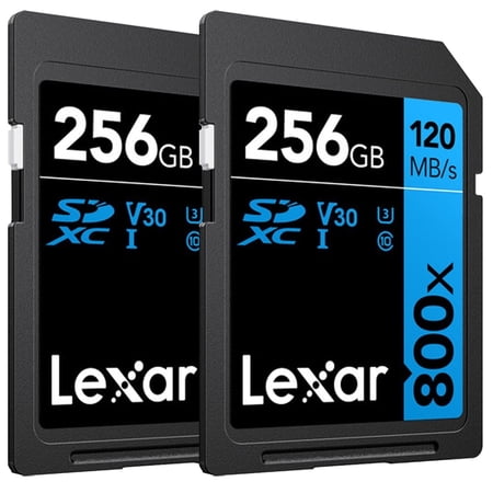 Lexar 256GB SDHC Memory Card BLUE Series 2-Pack