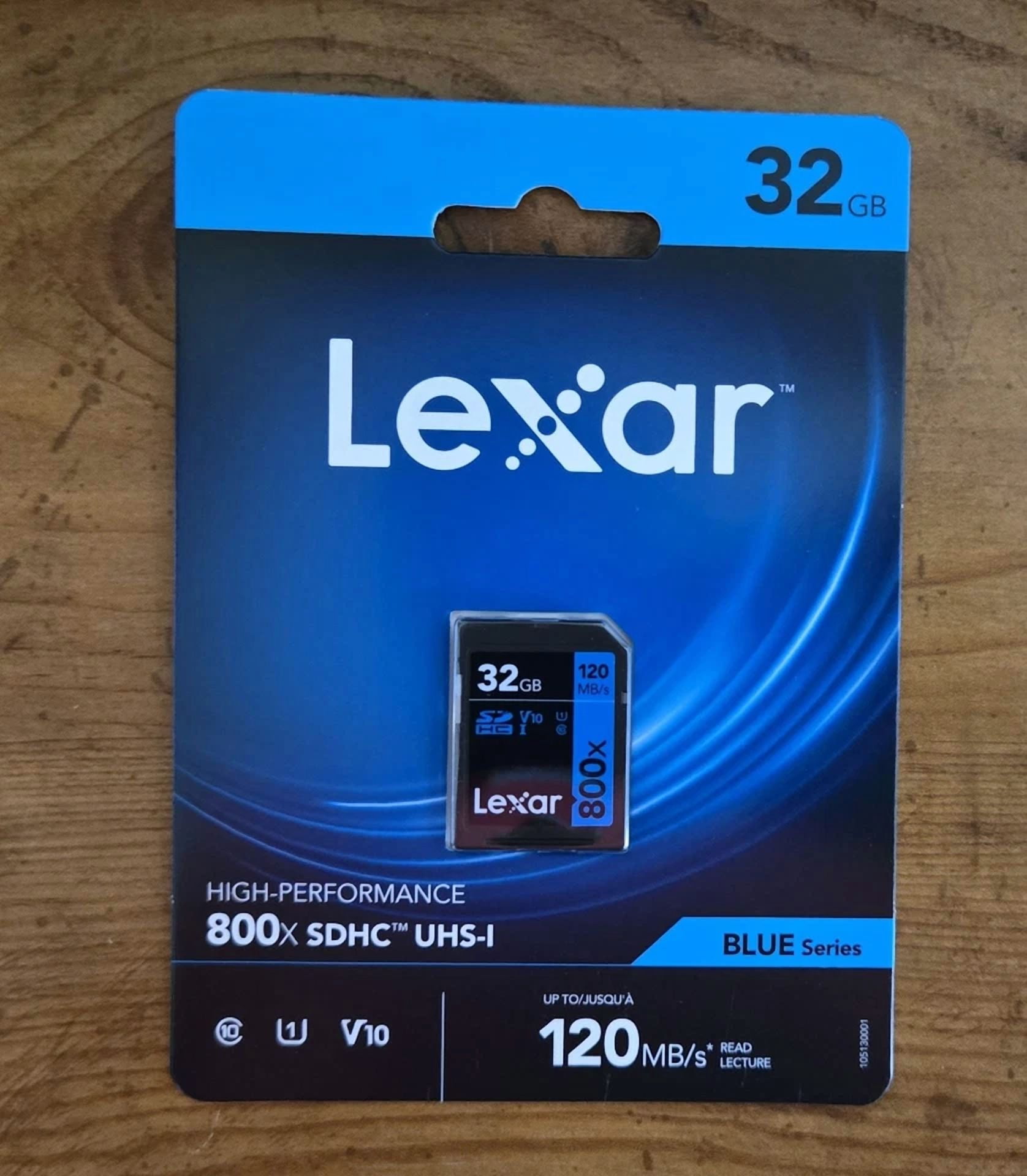 Lexar 32Gb High-Performance 800X Uhs-I Sdhc Memory Card Blue Series
