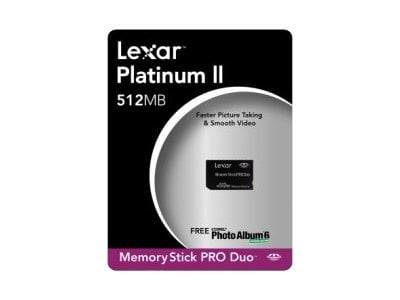 Lexar Platinum II - Flash memory card (Memory Stick Duo adapter ...