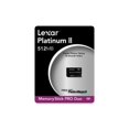 thumbnail image 1 of Lexar Platinum II - Flash memory card (Memory Stick Duo adapter included) - 512 MB - 40x - MS PRO DUO, 1 of 1