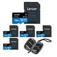 thumbnail image 1 of Lexar BLUE Series High-Performance 633x 128GB UHS-I microSDHC Memory Card with SD Adapter [5-Pack] With Slinger Digital Memory Card Wallet, 1 of 10