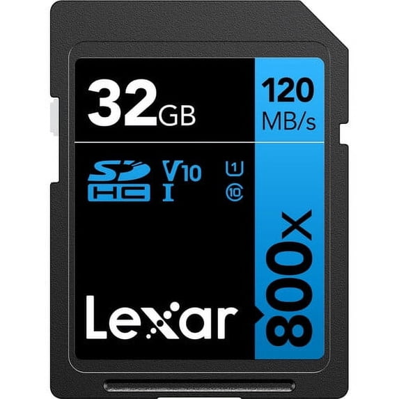 Lexar 32GB High-Performance 800x UHS-I Class 10 SDHC Memory Card