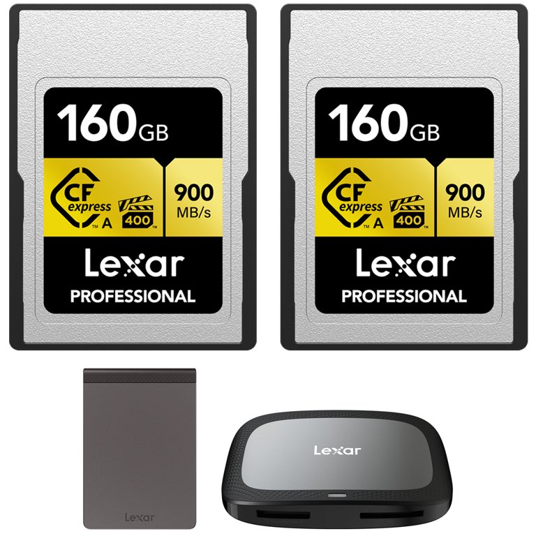 Lexar CFexpress Type A Pro Gold R900/W800 160GB Memory Card (2 ...