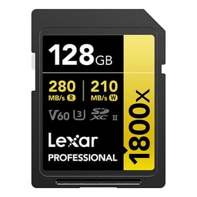 Lexar Professional GOLD Series 1800x SDXC UHS-II Memory Card , 128 GB