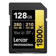 Lexar Professional GOLD Series 1800x SDXC UHS-II Memory Card , 128 GB