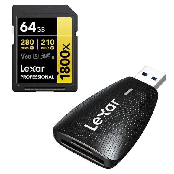 Lexar GOLD Series Professional 1800x 64GB UHS-II SDXC Memory Card