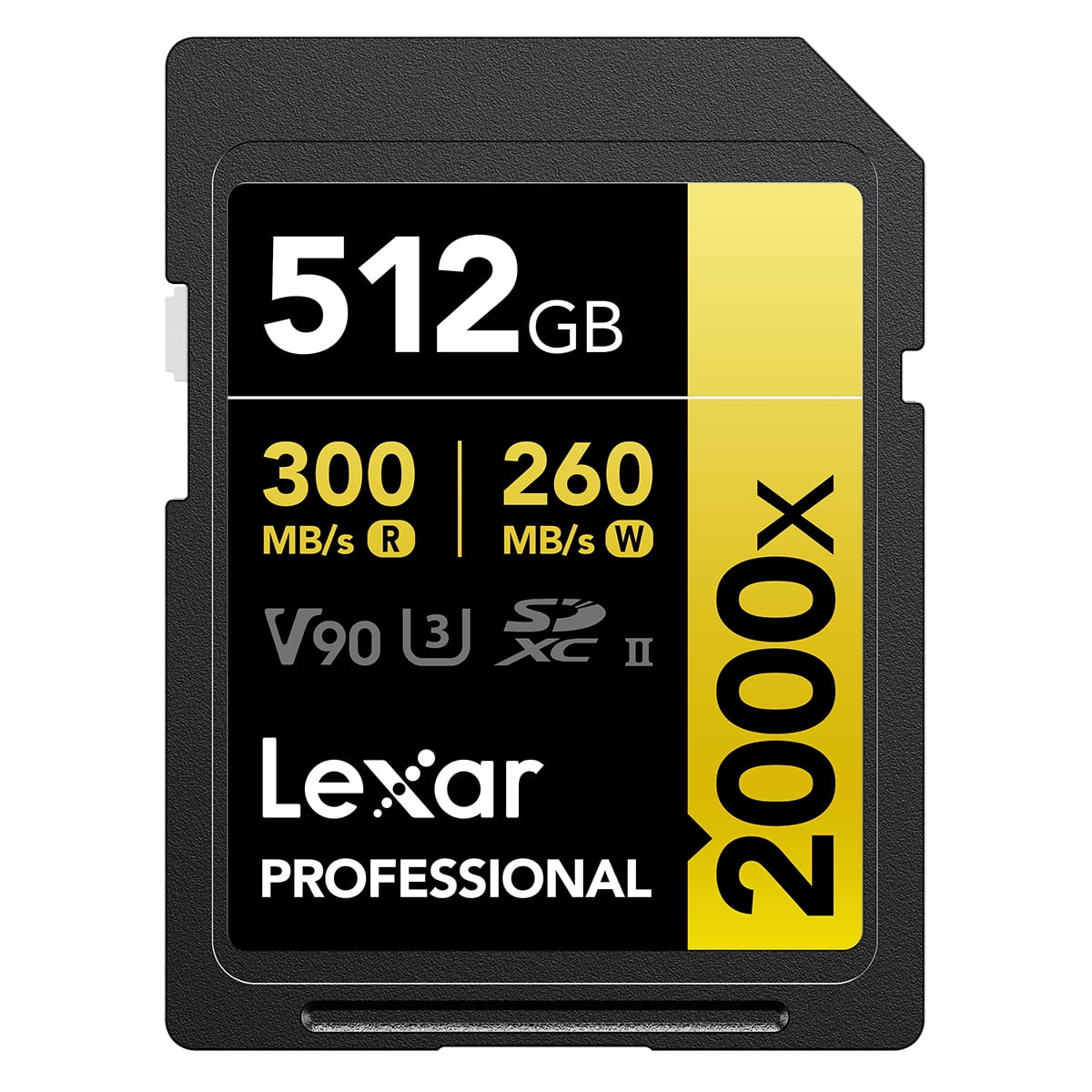 Lexar GOLD Series Professional 2000x 512GB UHS-II SDXC Memory Card
