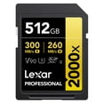 thumbnail image 1 of Lexar GOLD Series Professional 2000x 512GB UHS-II SDXC Memory Card, 1 of 3