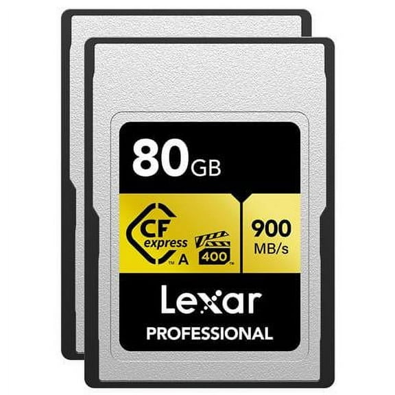 Lexar Gold Series Professional 80GB CFexpress Type-A Memory Card, 2-Pack