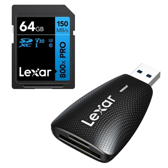 Lexar High-Performance 800x 64GB SDHC/SDXC UHS-I Card (BLUE Series)