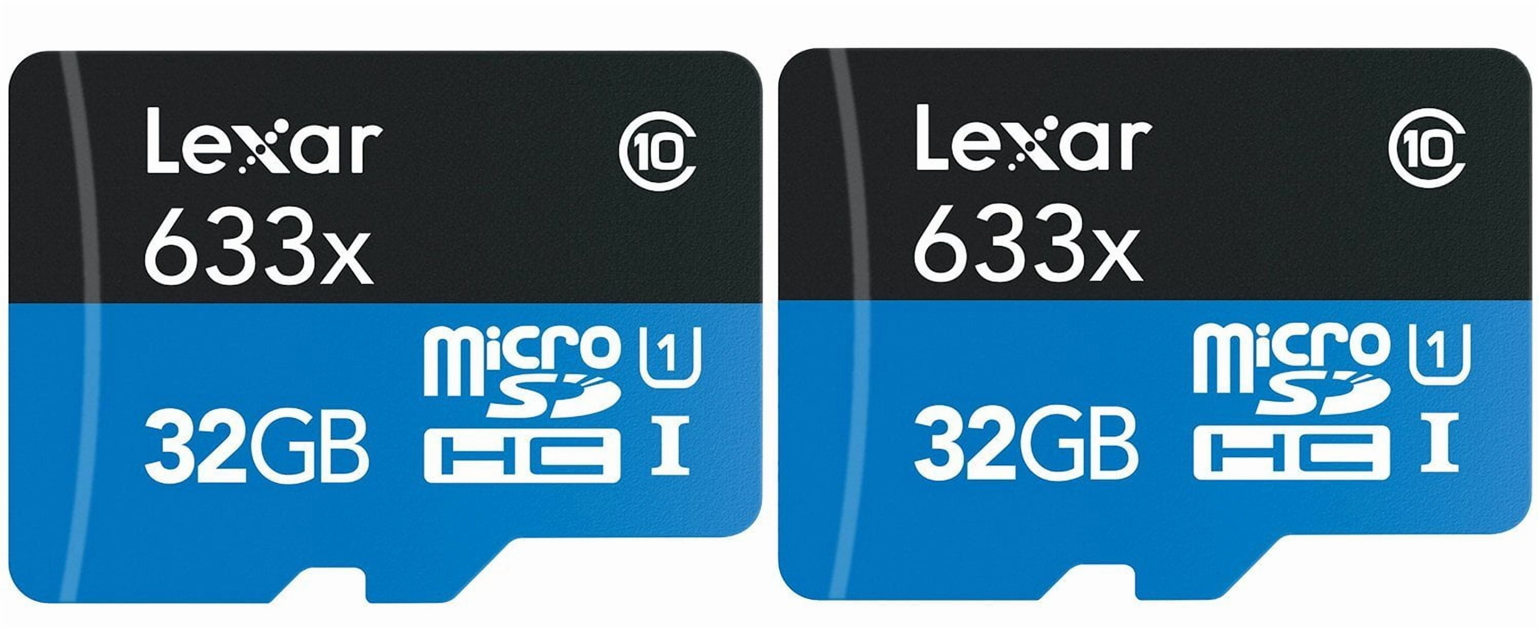 Lexar High-Performance microSDHC 633x 32GB UHS-I/U1 Memory Card - 2 Pack