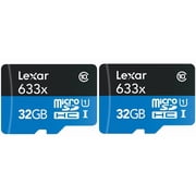 Lexar High-Performance microSDHC 633x 32GB UHS-I/U1 Memory Card - 2 Pack